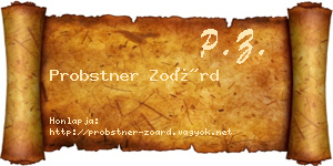 Probstner Zoárd névjegykártya